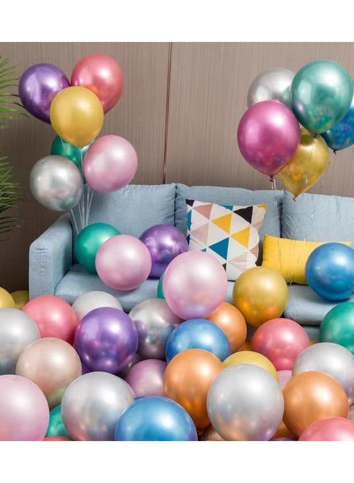 200-Piece High Quality Party Decoration  Metal Balloons Set，5Inch Green Metallic Balloon - Image 2